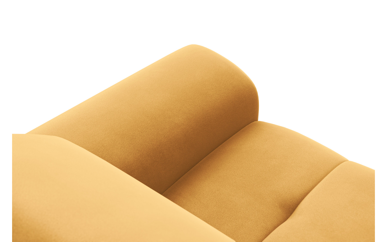 Canapé Relax 2 places FIERO, tissu velours jaune