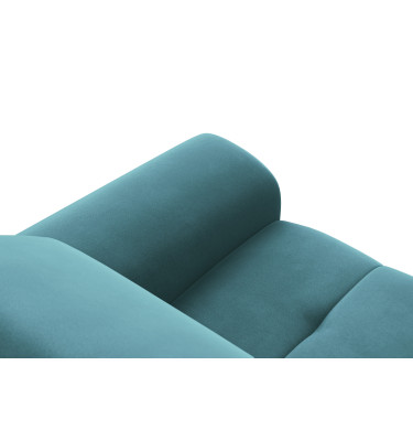 Canapé Relax 2 places FIERO, tissu velours turquoise