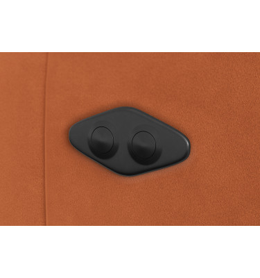 Canapé Relax 2 places FIERO, tissu velours orange