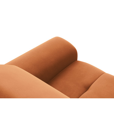 Canapé Relax 2 places FIERO, tissu velours orange