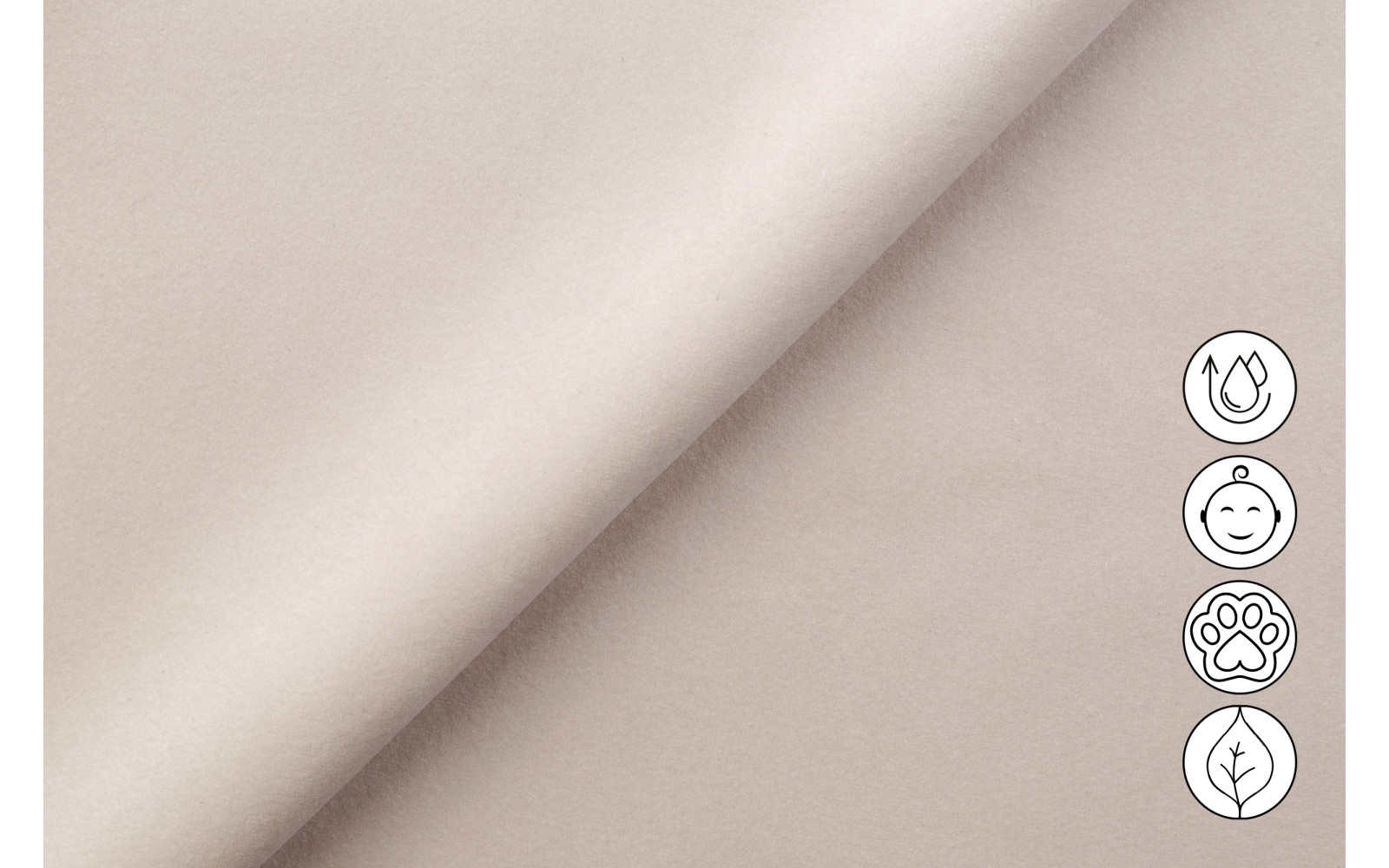 Canapé 2 places FIERO, tissu velours beige