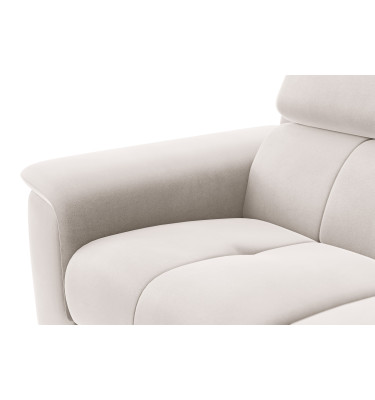 Canapé 2 places FIERO, tissu velours beige