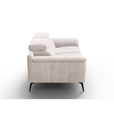 Canapé 2 places FIERO, tissu velours beige
