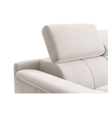 Canapé 2 places FIERO, tissu velours beige