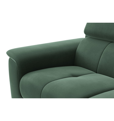 Canapé 2 places FIERO, tissu velours vert