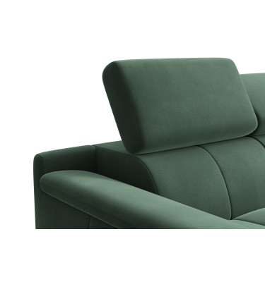 Canapé 2 places FIERO, tissu velours vert