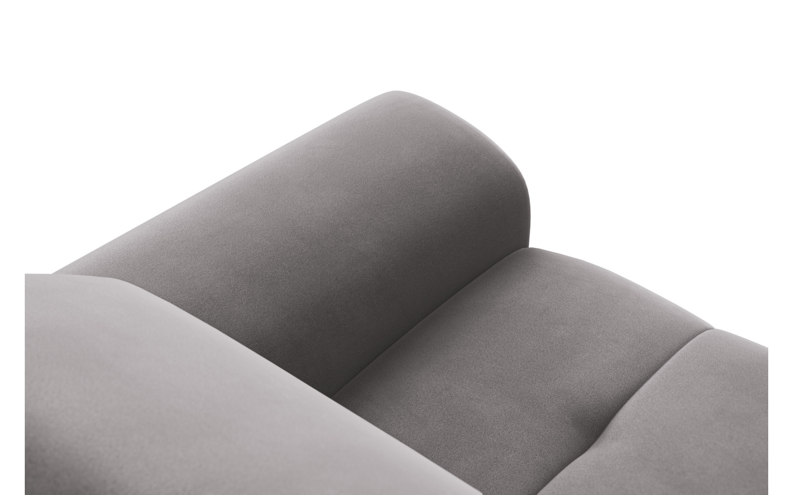 Canapé 2 places FIERO, tissu velours gris foncé