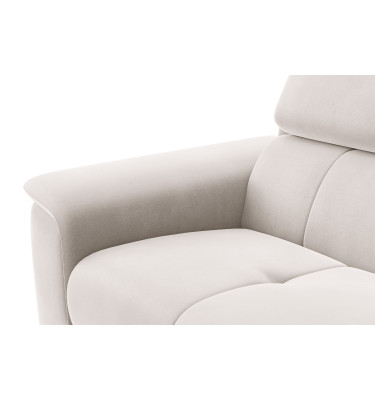 Canapé 3 places FIERO, tissu velours beige