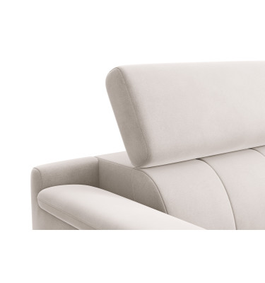 Canapé 3 places FIERO, tissu velours beige