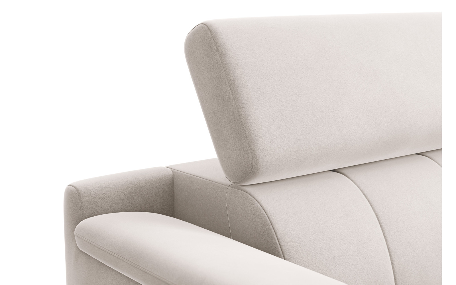 Canapé 3 places FIERO, tissu velours beige