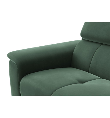 Canapé 3 places FIERO, tissu velours vert