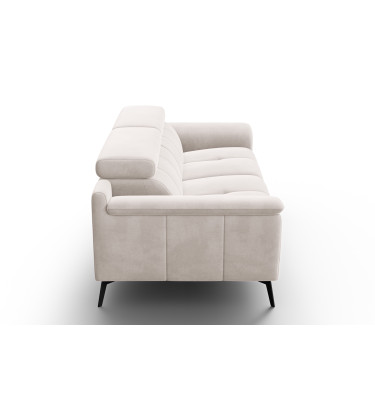Canapé 3 places FIERO, tissu velours beige