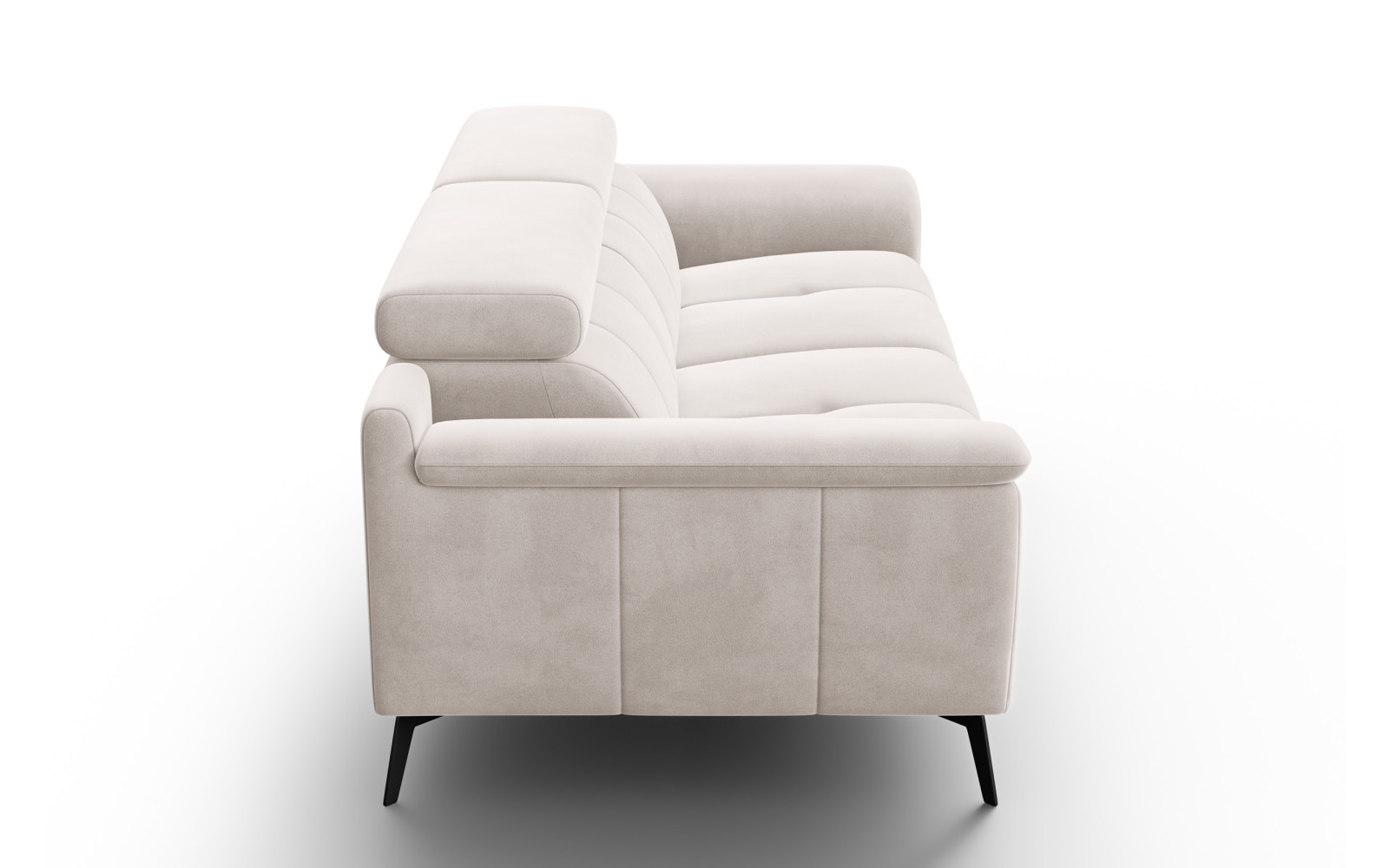 Canapé 3 places FIERO, tissu velours beige