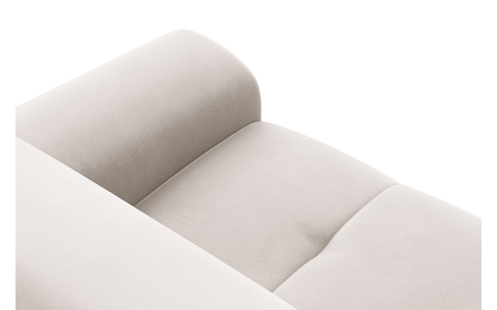 Canapé 3 places FIERO, tissu velours beige