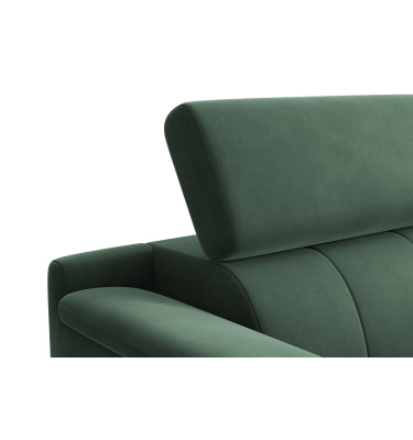 Canapé 3 places FIERO, tissu velours vert