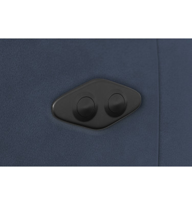 Canapé d'angle relax 4 places gauche FIERO, tissu velours bleu marine