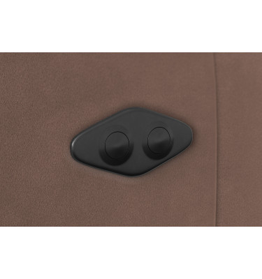 Canapé d'angle relax 4 places gauche FIERO, tissu velours marron