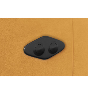 Canapé d'angle relax 4 places gauche FIERO, tissu velours jaune