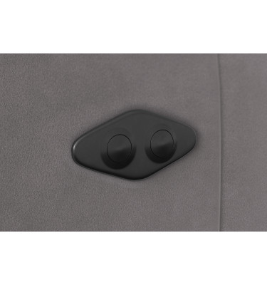 Canapé d'angle relax 4 places gauche FIERO, tissu velours gris foncé