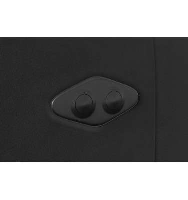 Canapé d'angle relax 4 places gauche FIERO, tissu velours noir