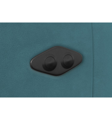 Canapé d'angle relax 4 places gauche FIERO, tissu velours turquoise