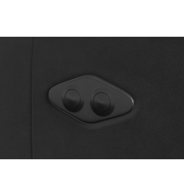 Canapé d'angle relax 4 places droit FIERO, tissu velours noir