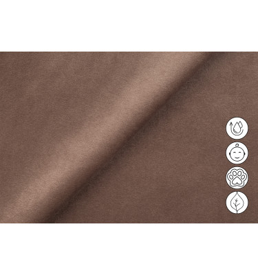 Canapé Relax 3 places FIERO, tissu velours marron