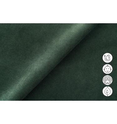 Canapé Relax 3 places FIERO, tissu velours vert