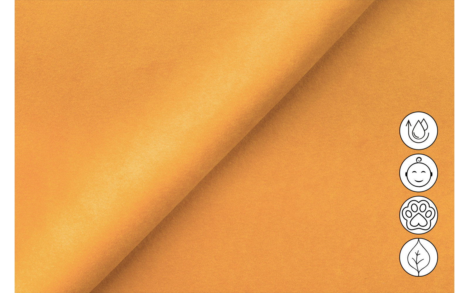 Canapé Relax 3 places FIERO, tissu velours jaune