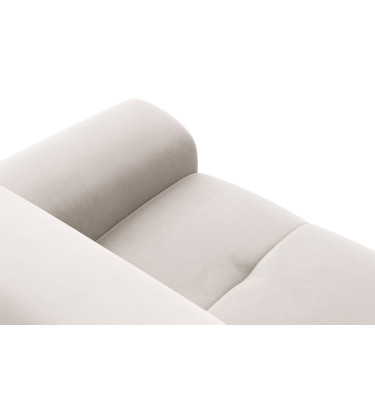Canapé Relax 3 places FIERO, tissu velours beige
