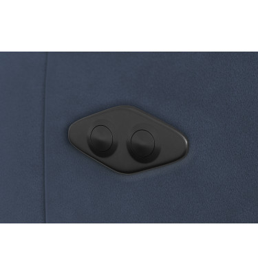 Canapé Relax 3 places FIERO, tissu velours bleu marine