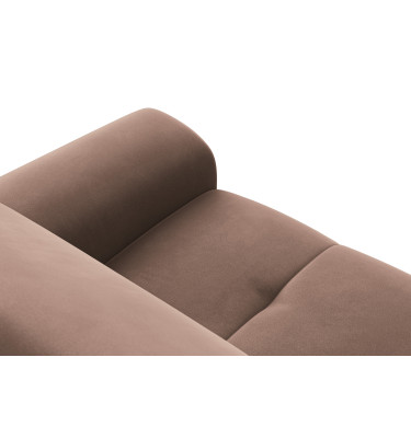 Canapé Relax 3 places FIERO, tissu velours marron