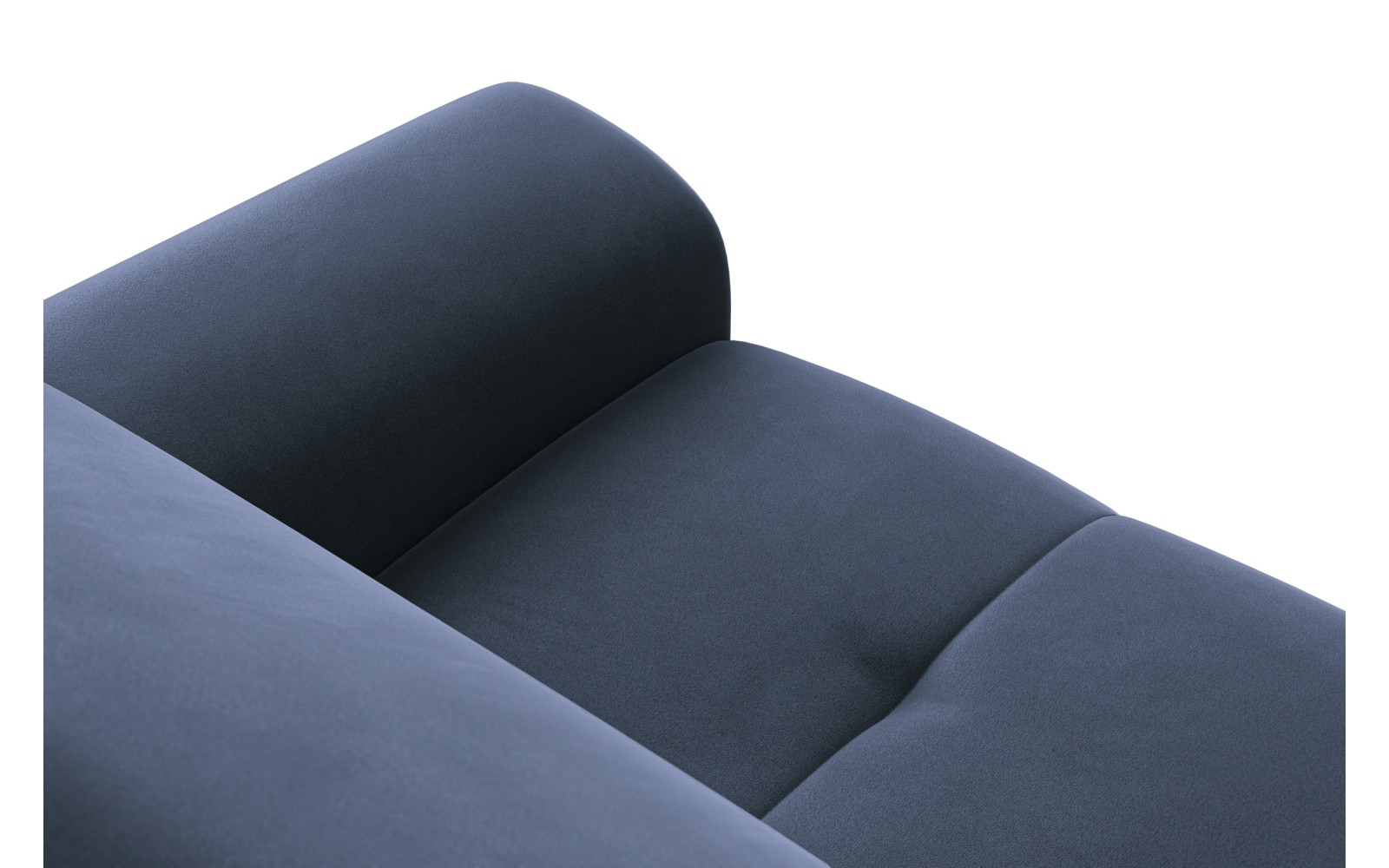 Canapé Relax 3 places FIERO, tissu velours bleu marine
