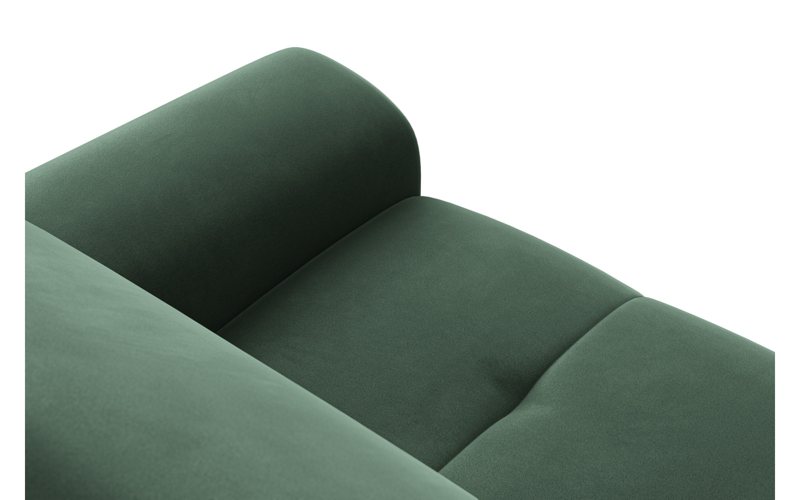 Canapé Relax 3 places FIERO, tissu velours vert