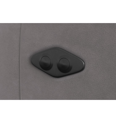 Canapé Relax 3 places FIERO, tissu velours gris foncé