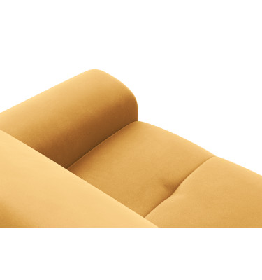 Canapé Relax 3 places FIERO, tissu velours jaune