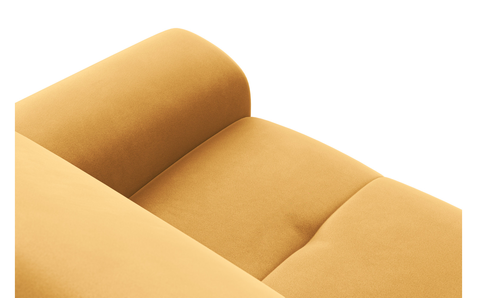Canapé Relax 3 places FIERO, tissu velours jaune