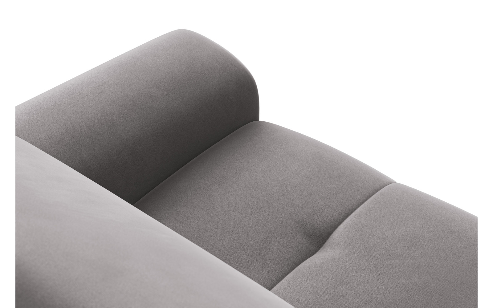 Canapé Relax 3 places FIERO, tissu velours gris foncé