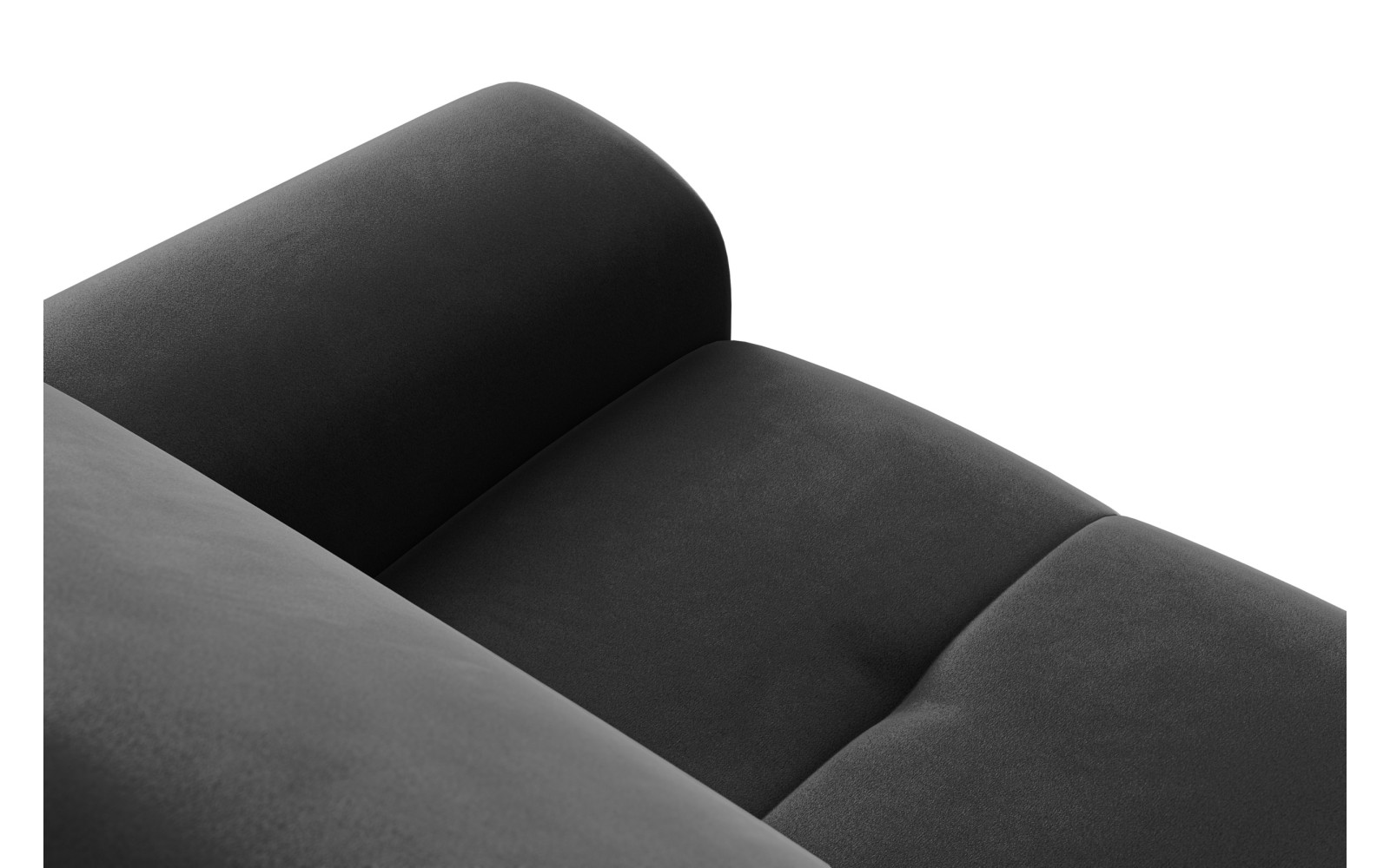Canapé Relax 3 places FIERO, tissu velours noir