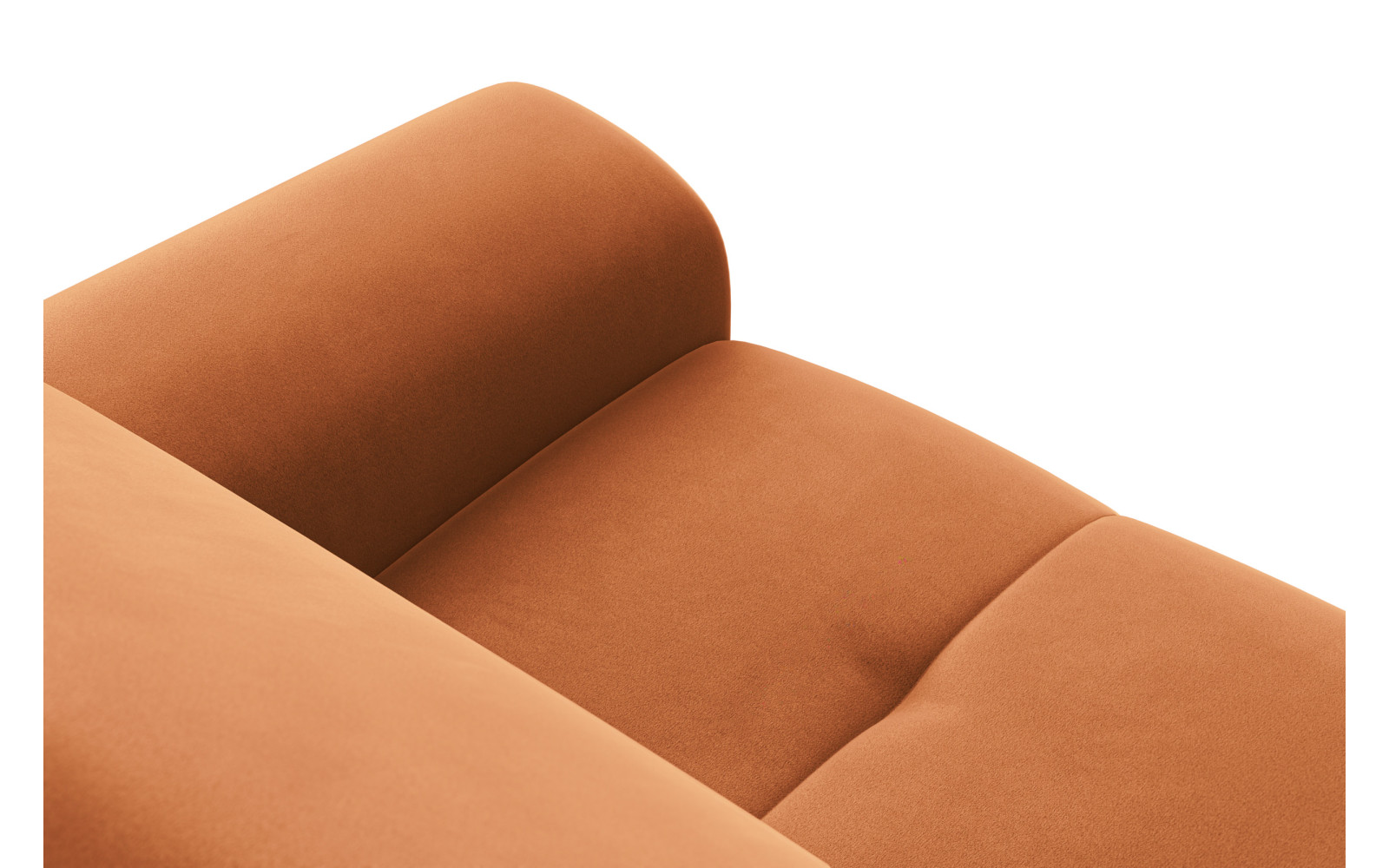 Canapé Relax 3 places FIERO, tissu velours orange