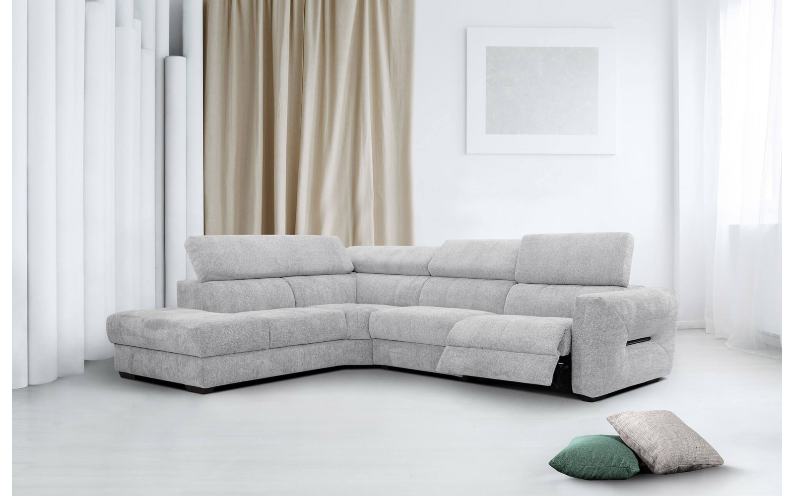 Outlet Ecksofa links mit Relaxfunktion 5-Sitzer CALVERA