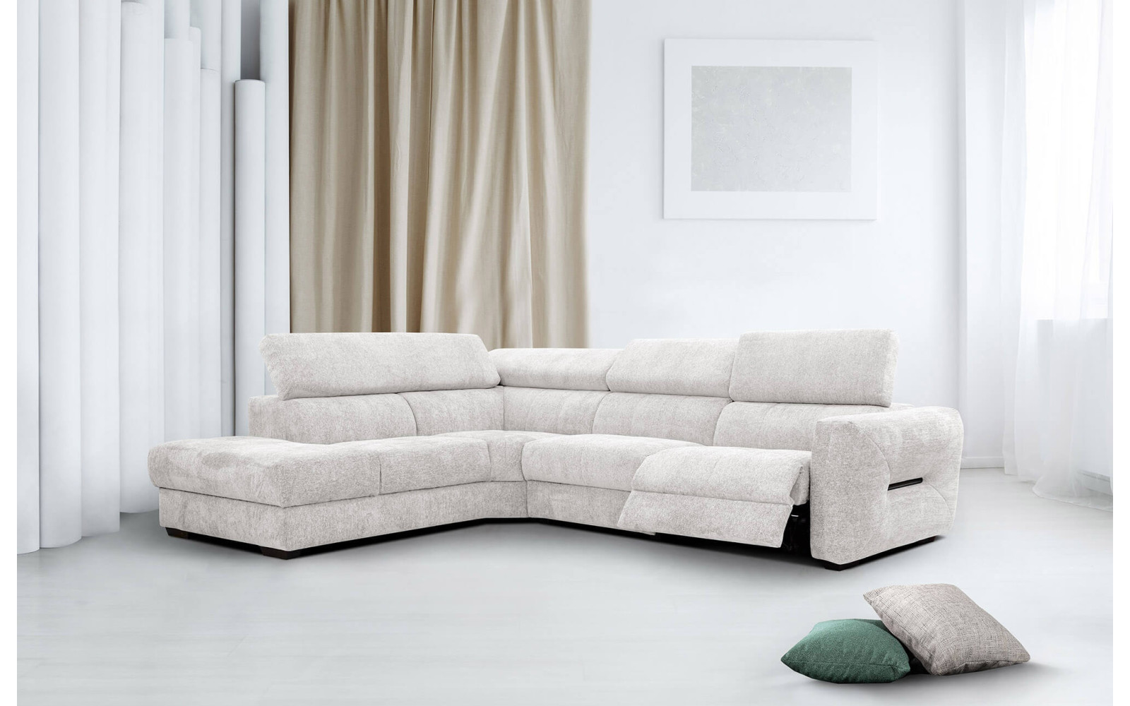 Outlet Ecksofa links mit Relaxfunktion 5-Sitzer CALVERA