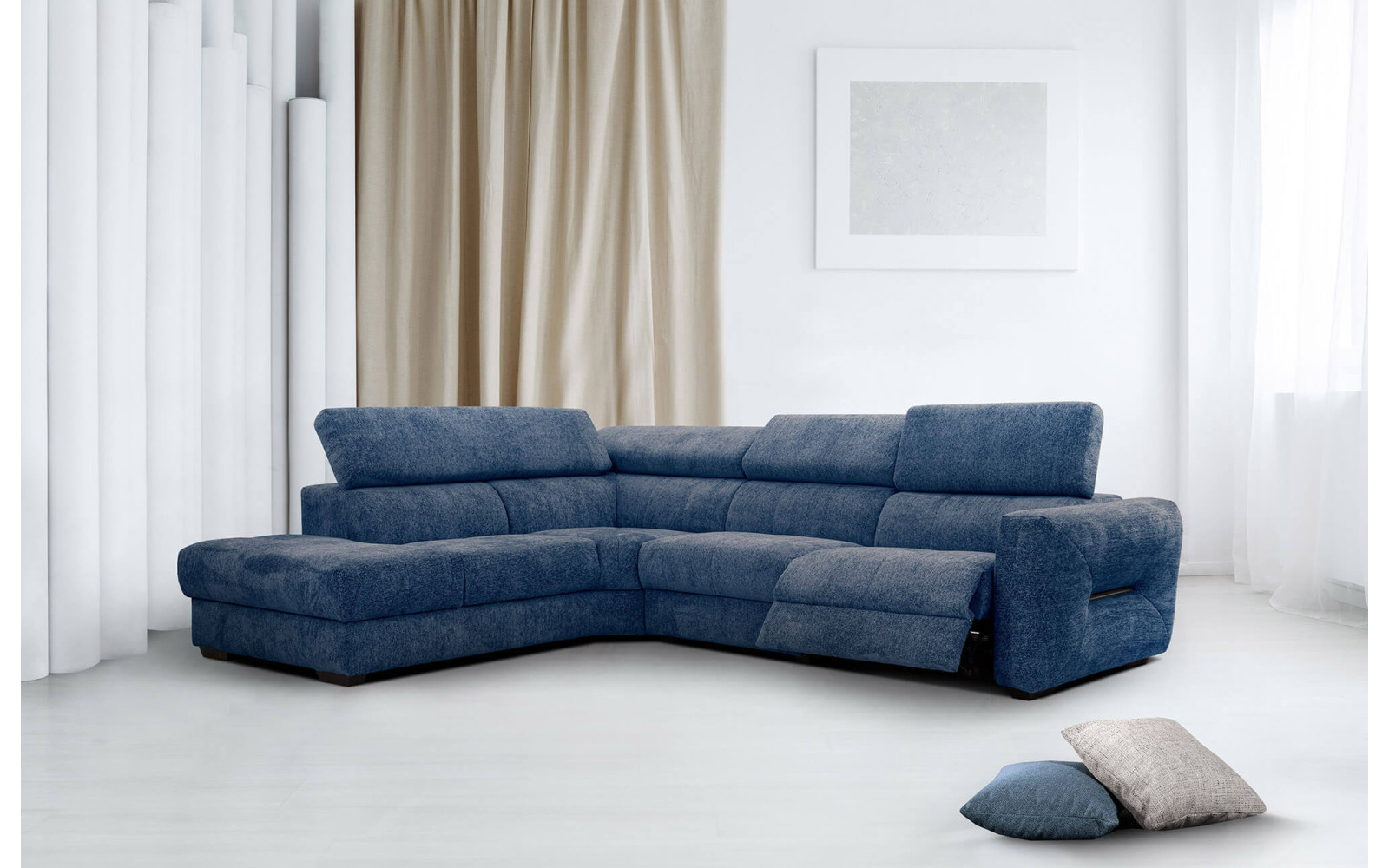 Outlet Ecksofa links mit Relaxfunktion 5-Sitzer CALVERA